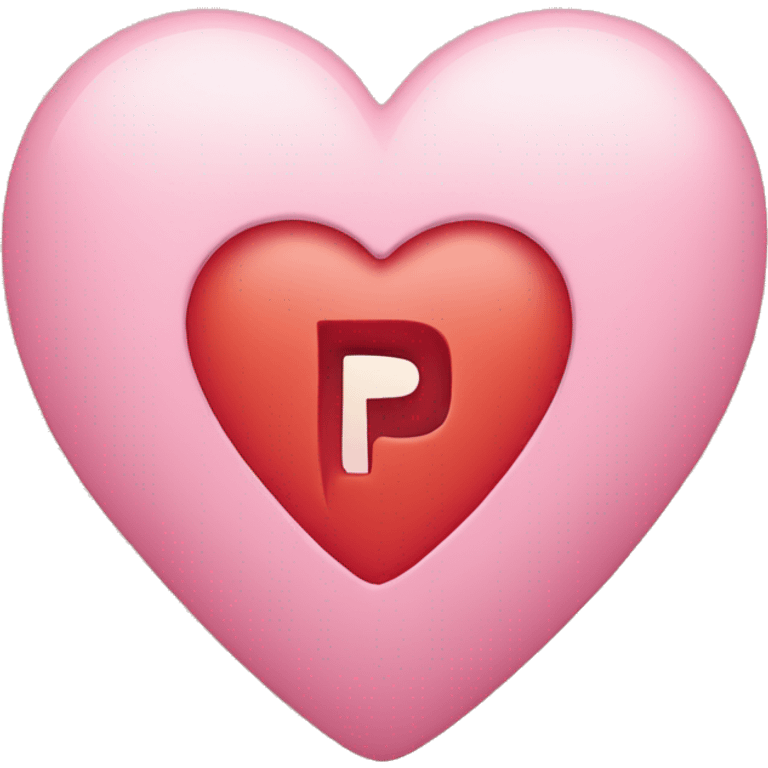 Heart with letter p inside  emoji