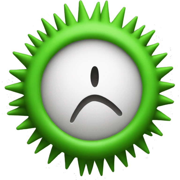 Green Verified Spiky Circle emoji