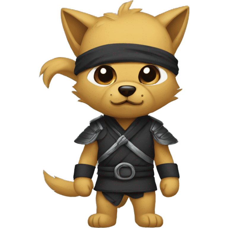 Cão ninja emoji