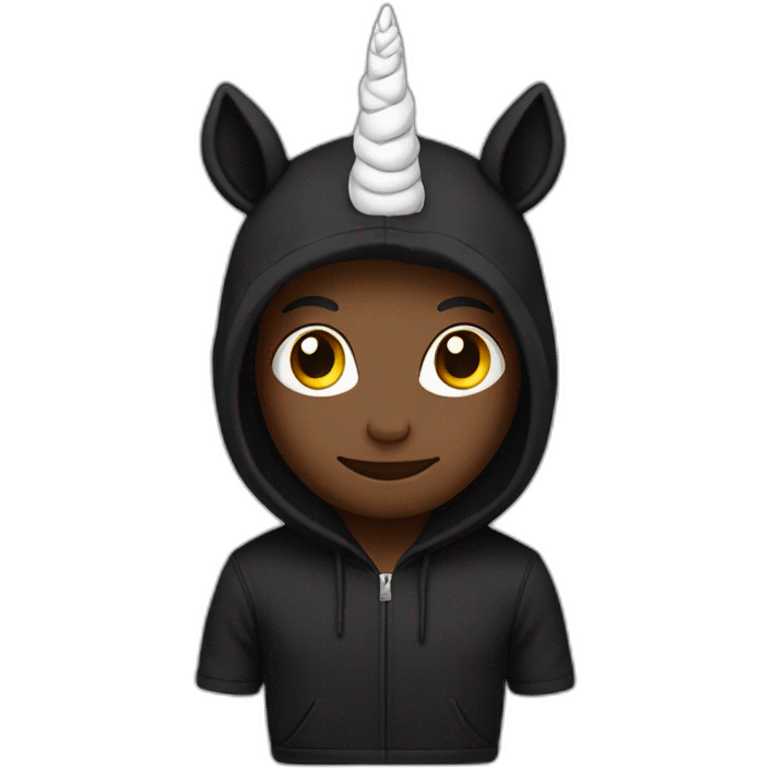 licorn black hoodie emoji