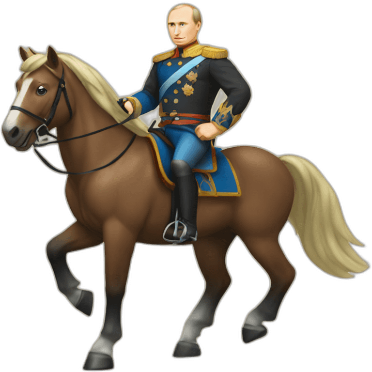 bare chested putin on horseback emoji