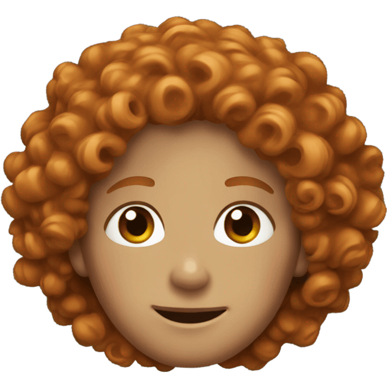 Ginger with curly hair and brown eyes and freckles emoji