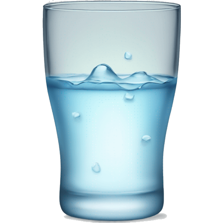 half filled water glass emoji