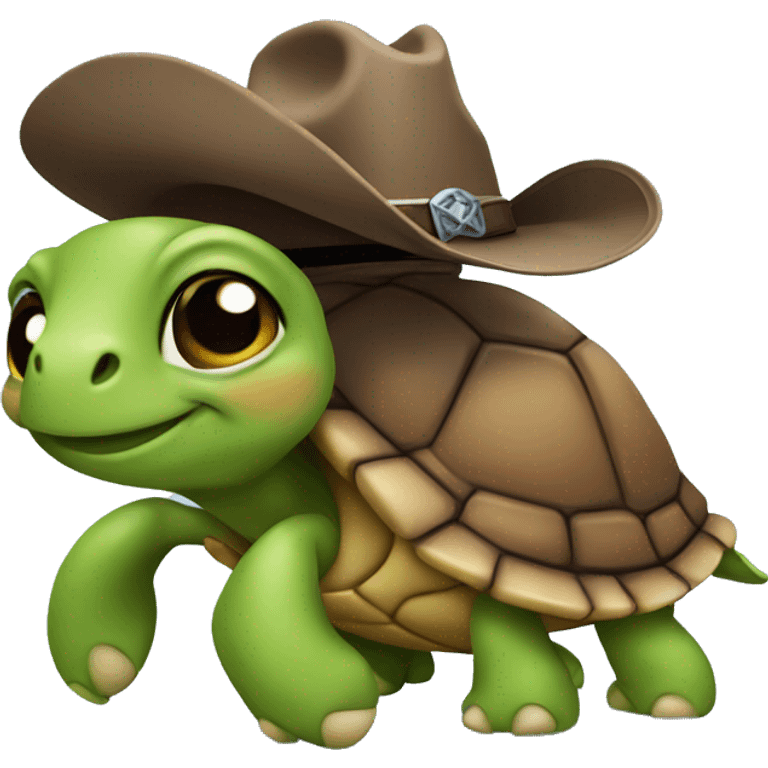 turtle with cowboy boots emoji