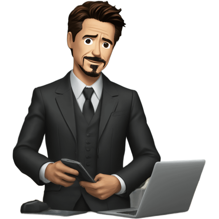 tony stark with jarvis emoji