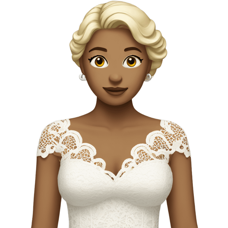 White lace dress emoji