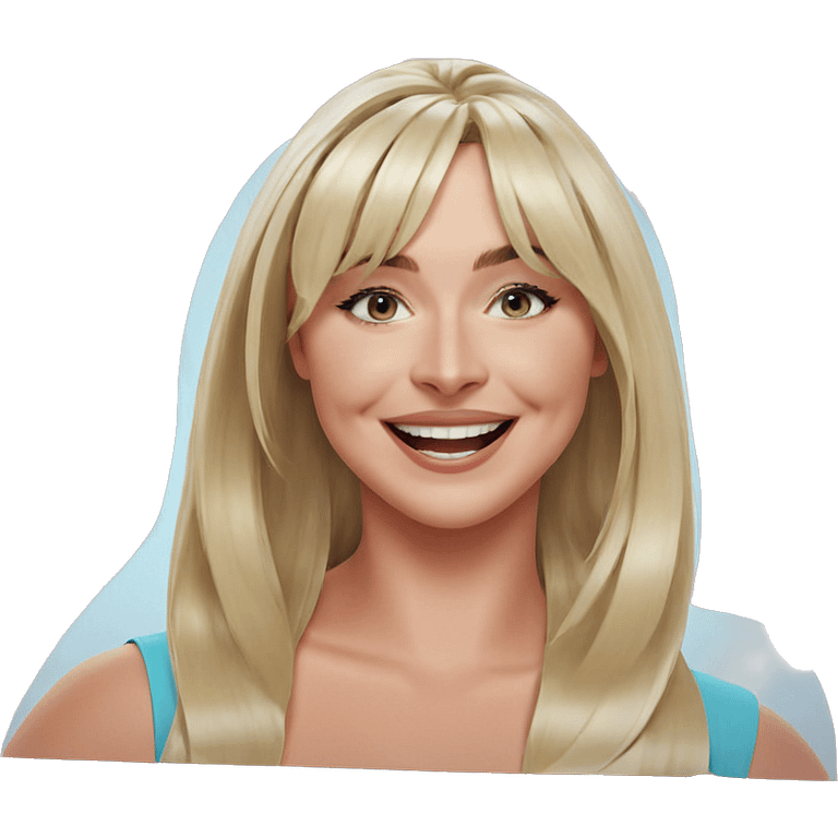 smiling girl with blonde hair emoji