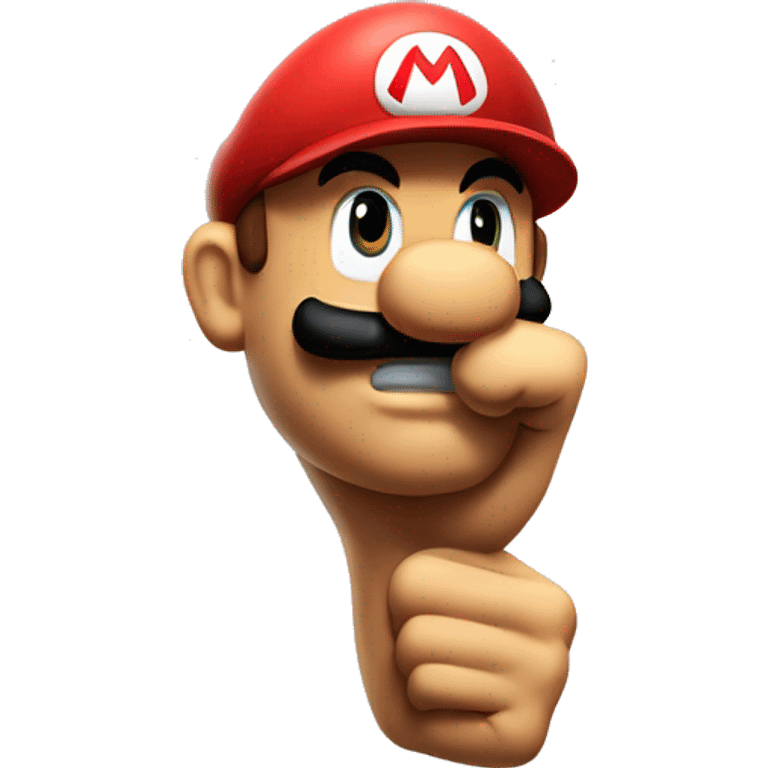 Mario angrily shaking fist emoji