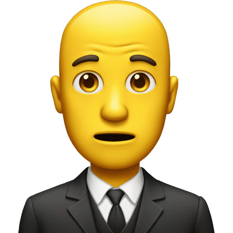 The classic yellow face emoji giving you a side eye emoji