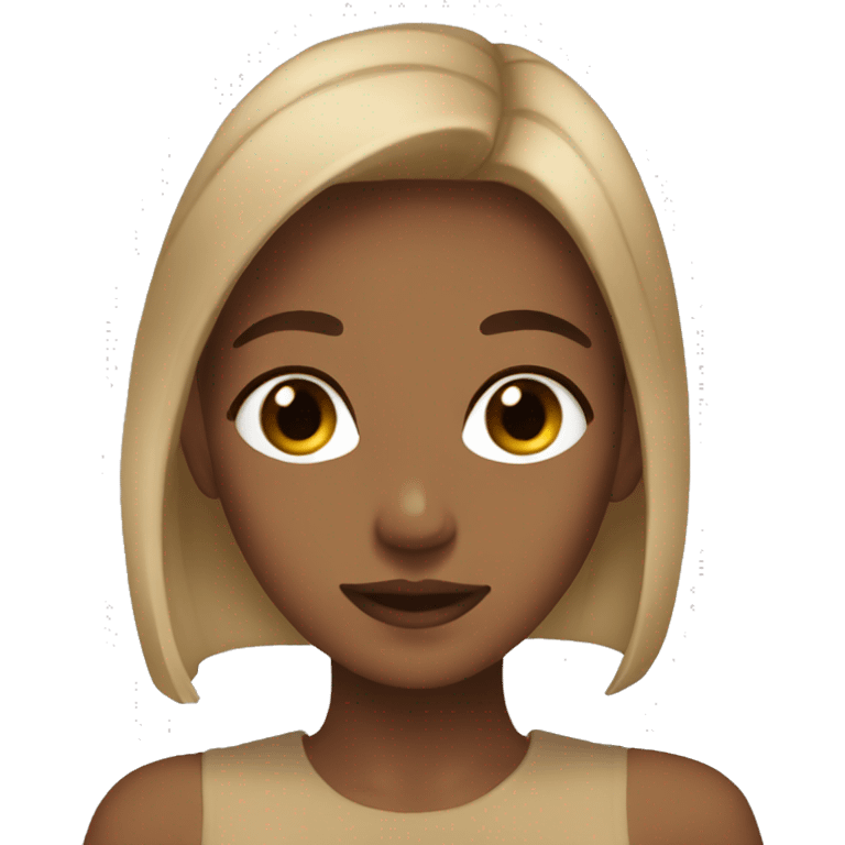 Aesthetic girl tan with brown hair  emoji