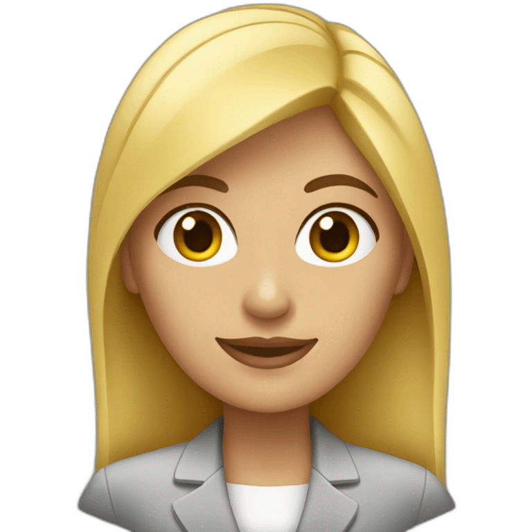 Mujer rubia empresaria emoji