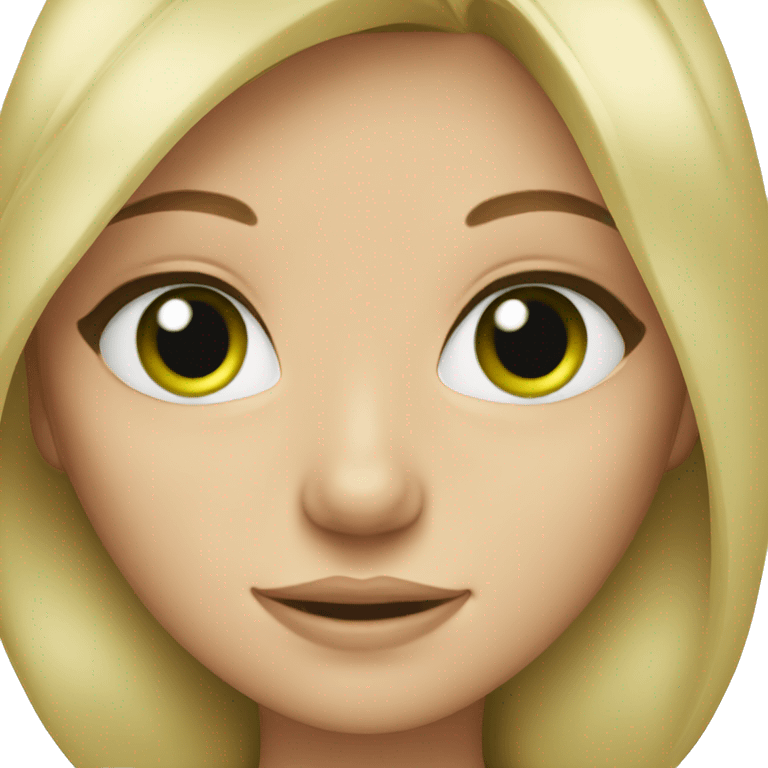 blonde girl with green eyes emoji