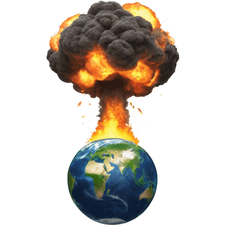 Earth exploding emoji