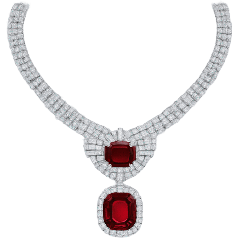 cartier diamond necklace red emoji