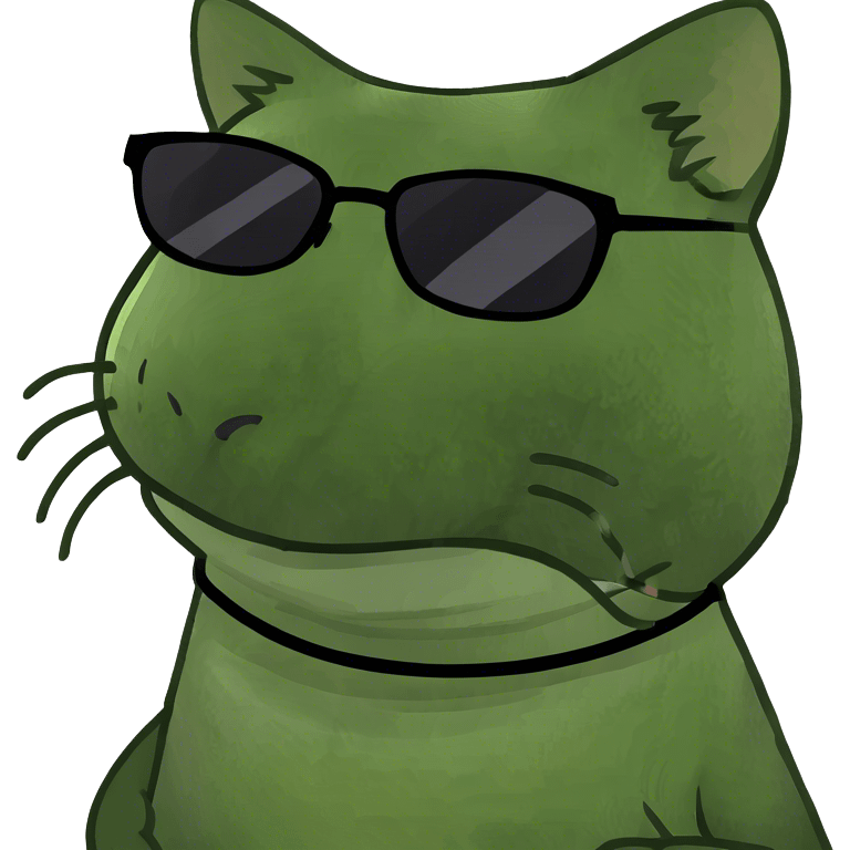 Cat with sunglasses emoji