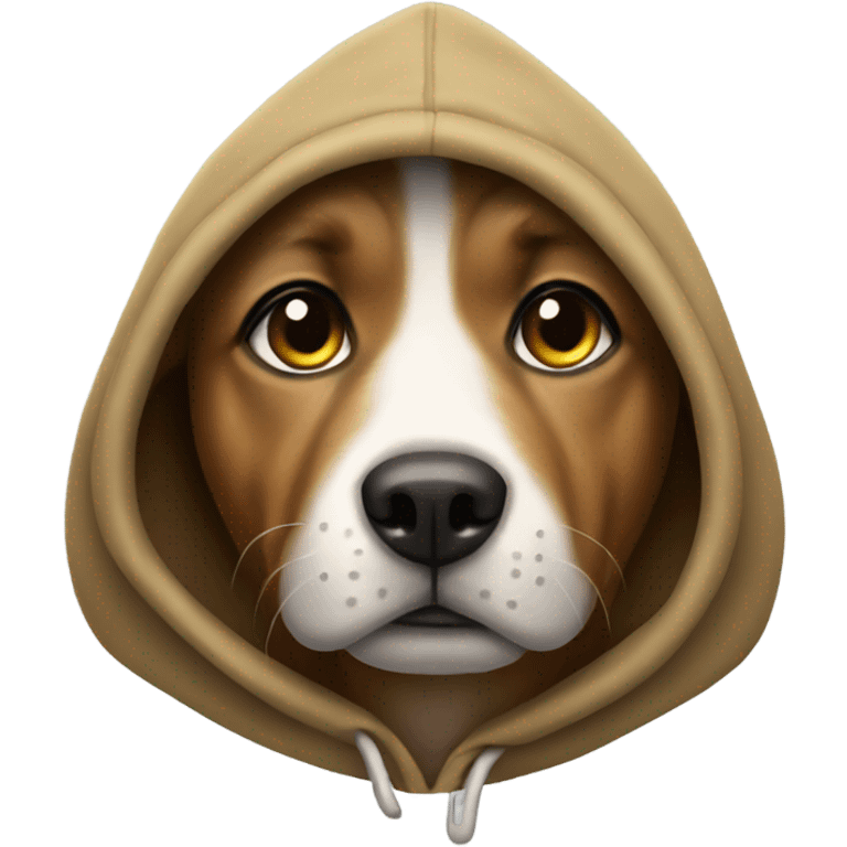 Dog wearing a hoodie  emoji