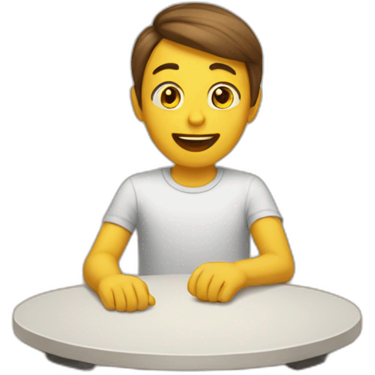 Chat sur la table emoji