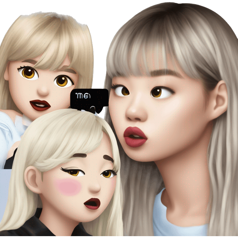 lalisa manobal kissing jennie kim emoji