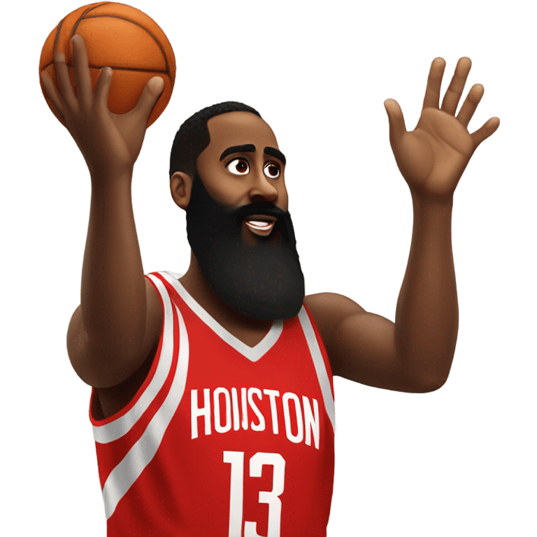 James harden holding up a 3 emoji