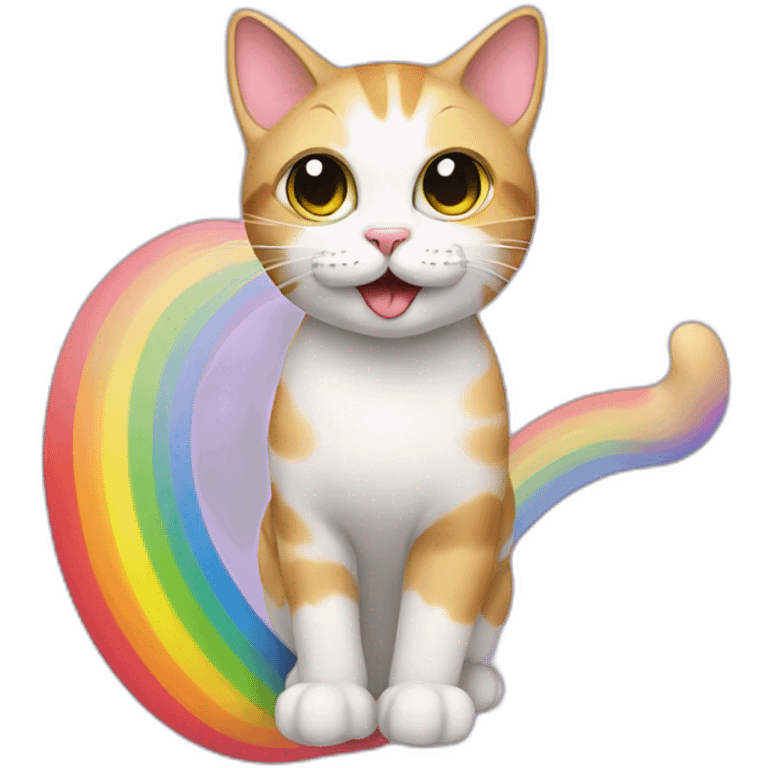 cat on rainbow emoji