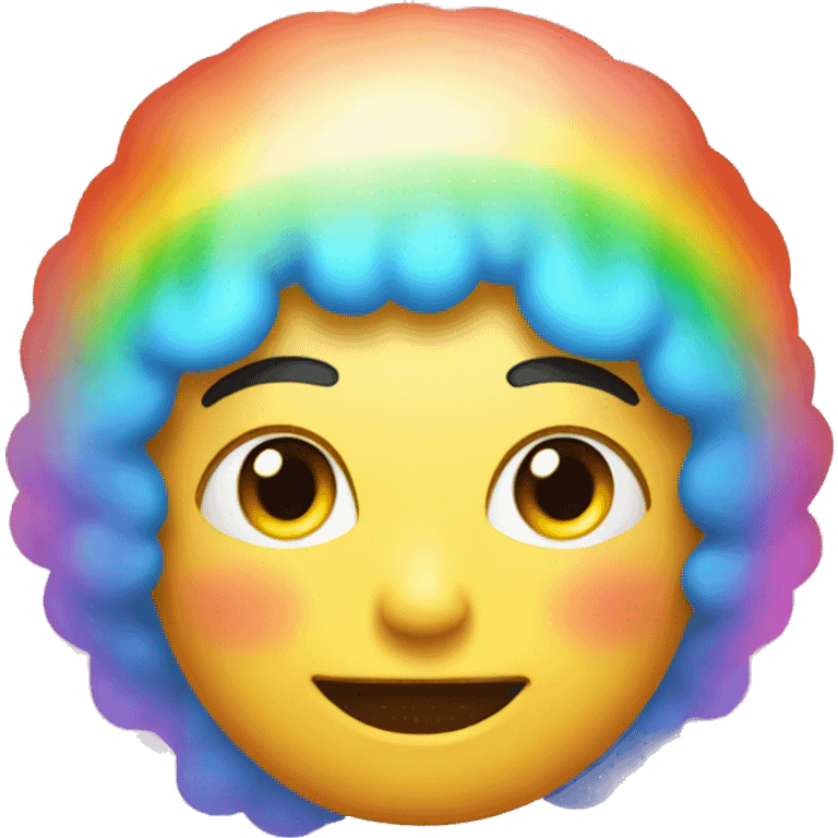 Glowing rainbow aura emoji