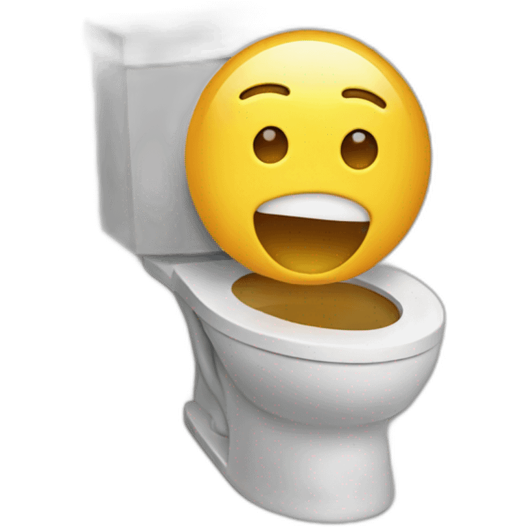 toilet with a head out of the bowl emoji