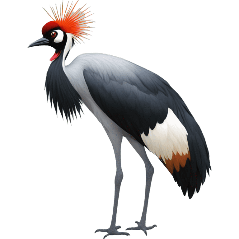 Black crowned crane emoji