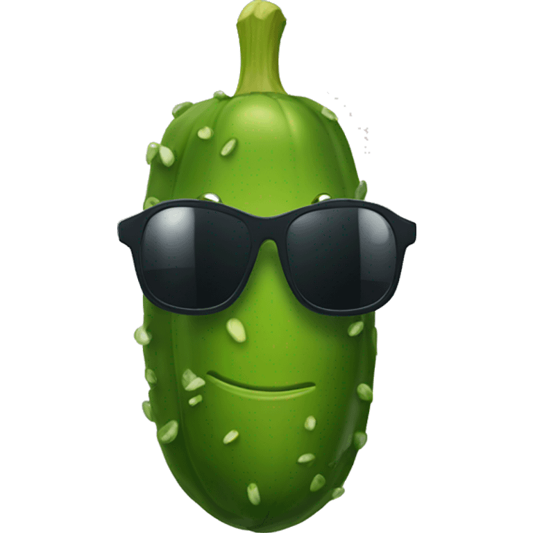 Pickle in a glass wearing sunglasses  emoji