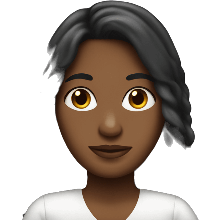 Long hair Latina married to black man emoji