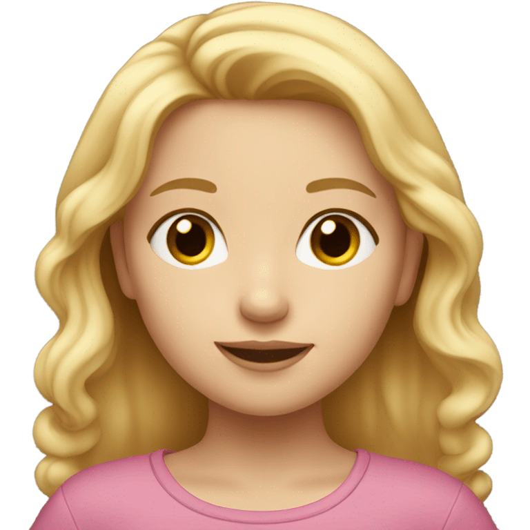 a white young girl emoji