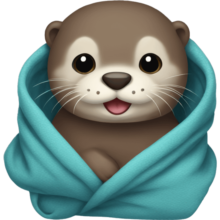 otter cozy in blanket emoji