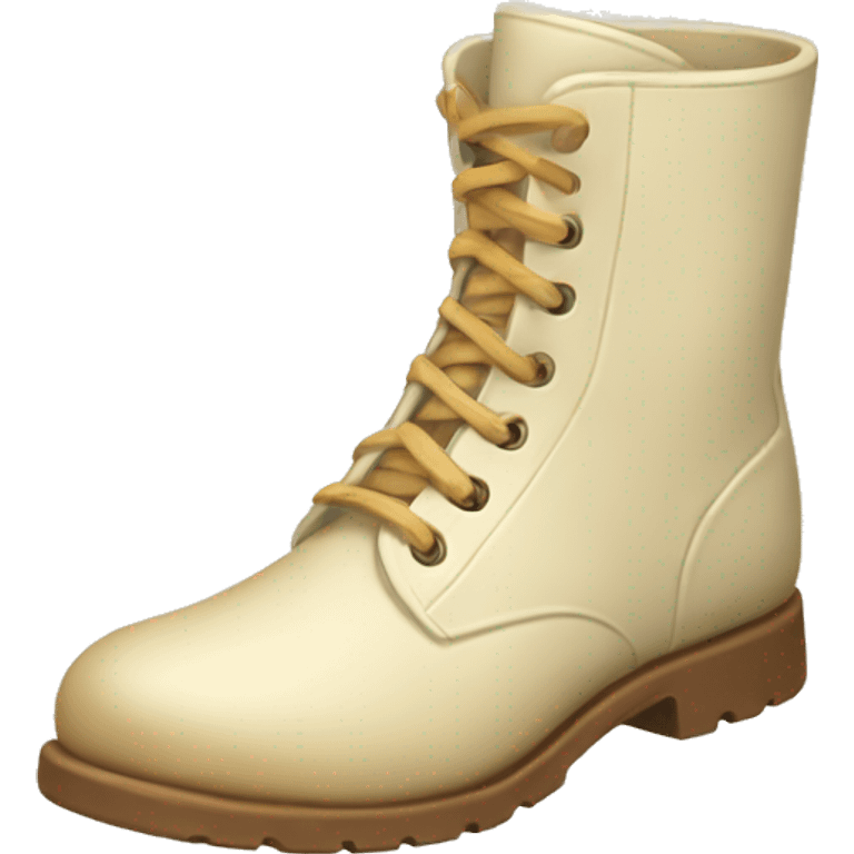 Cream colored boot emoji