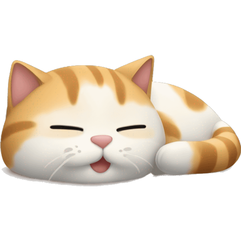 Cat loafing on bed emoji