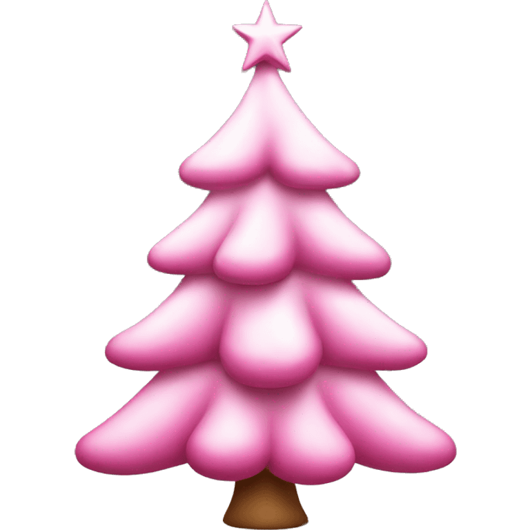 Pink Christmas tree emoji