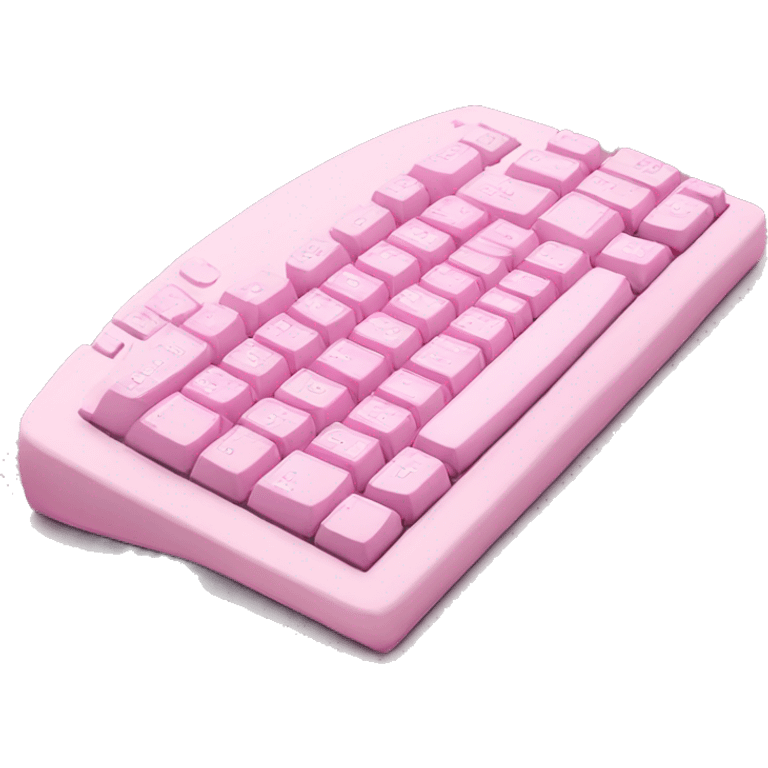 Pastel pink gaming computer keyboard emoji