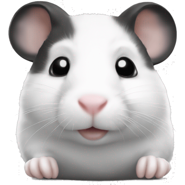 Black and white Hamster emoji