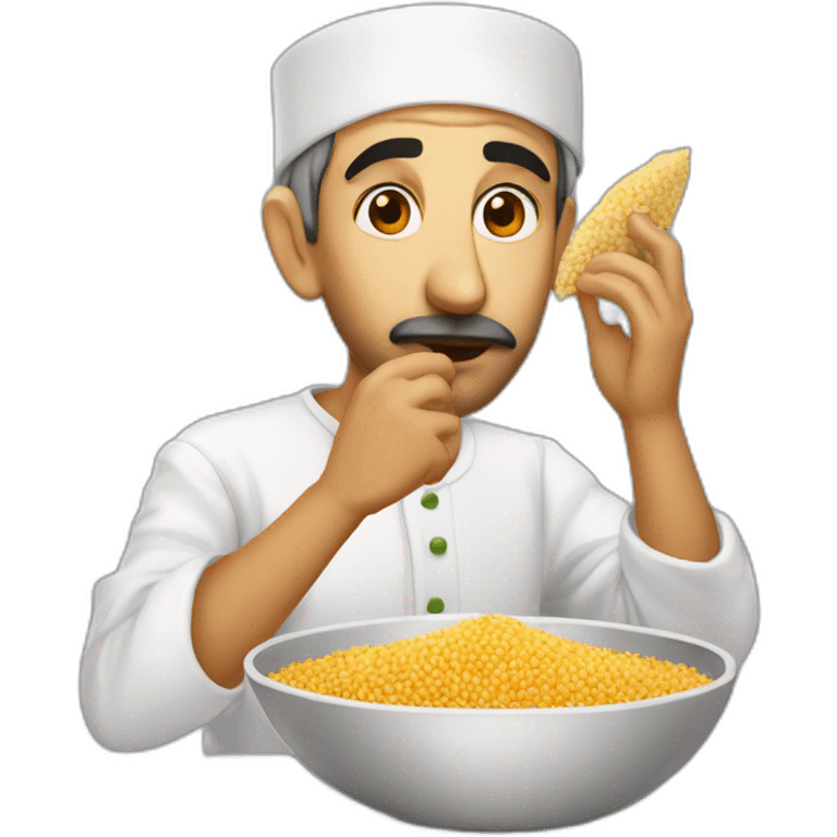 Zemmour qui mange un couscous emoji