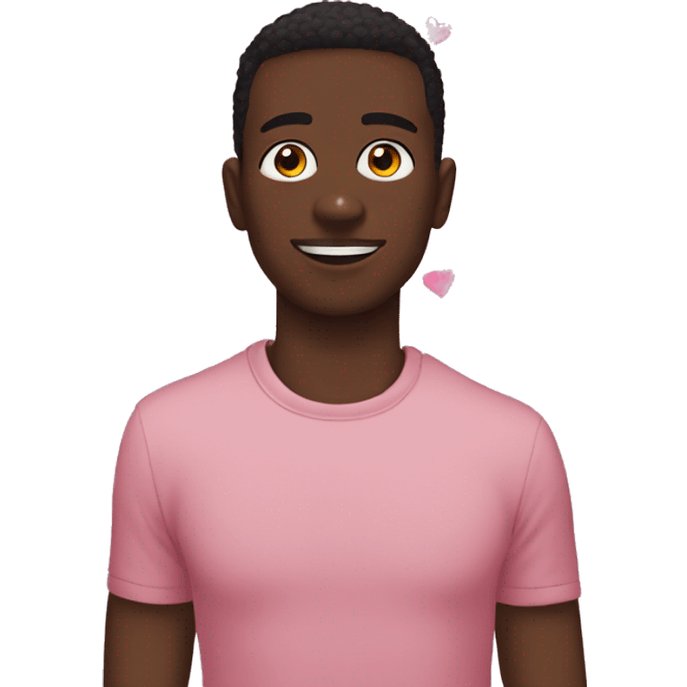 black gay with hearts eyes emoji