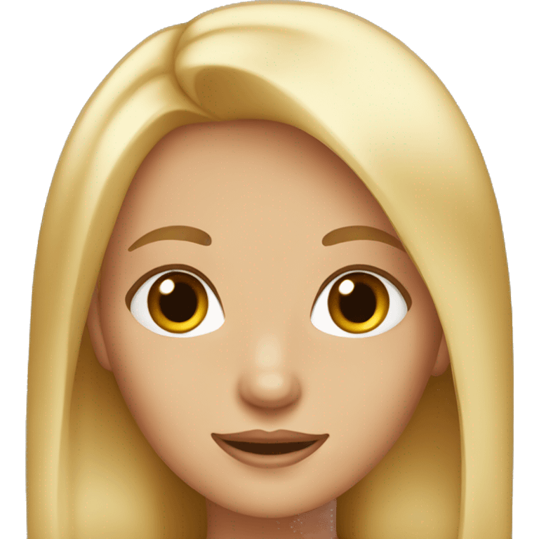 Blonde girl with brown eyes emoji