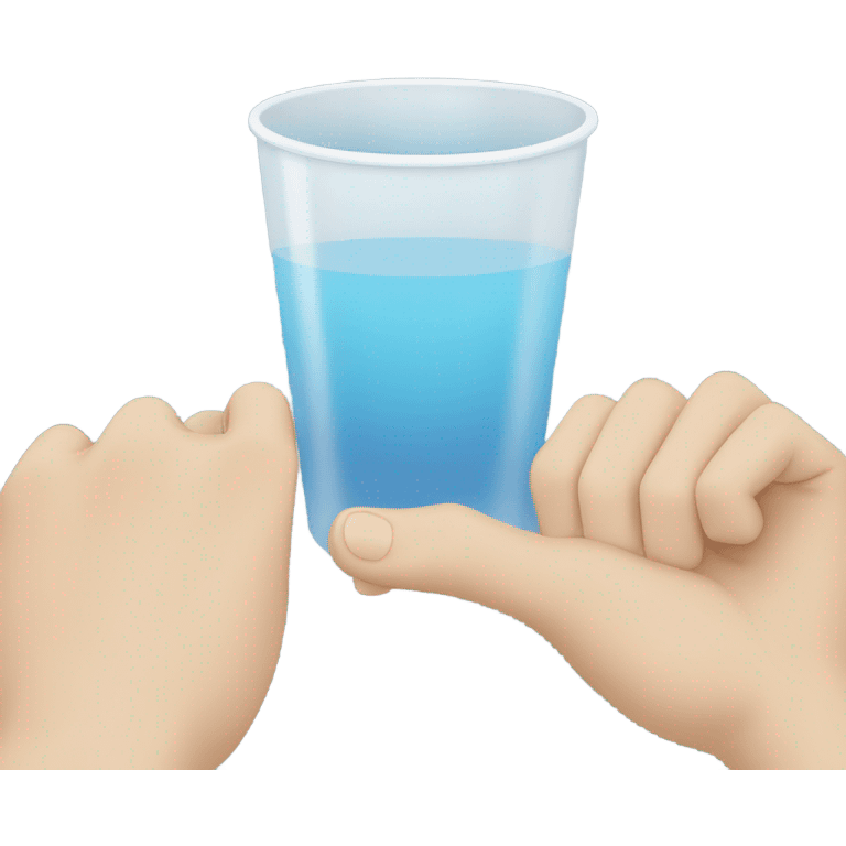 water cup with finge emoji