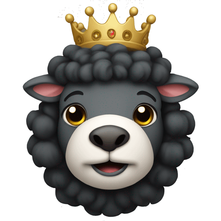 King black sheep with crown mad emoji