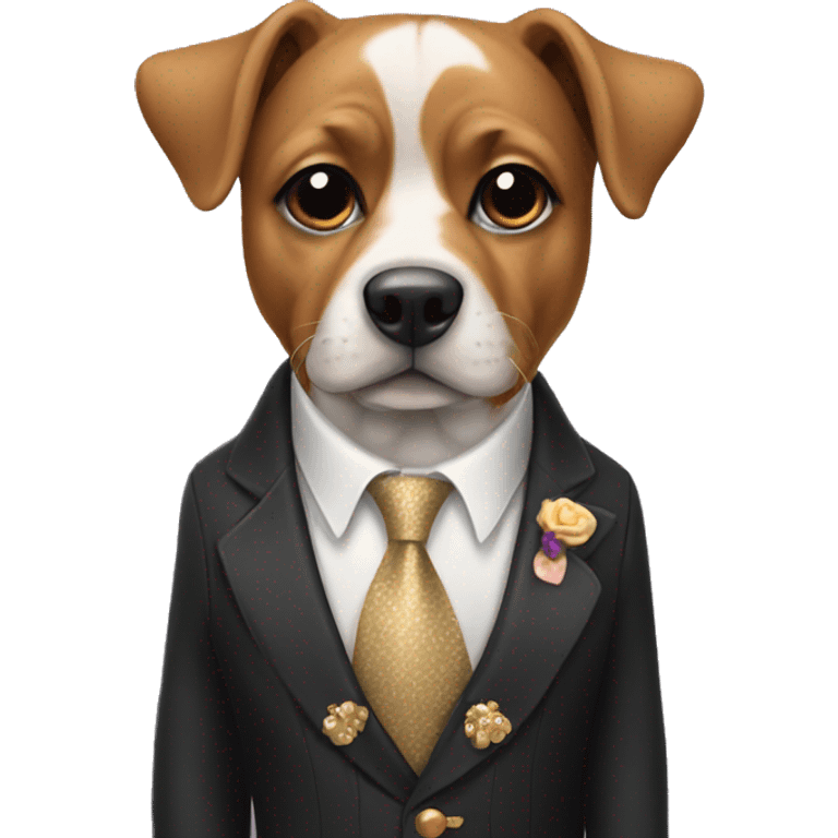 a dog wearing a fancy suit  emoji