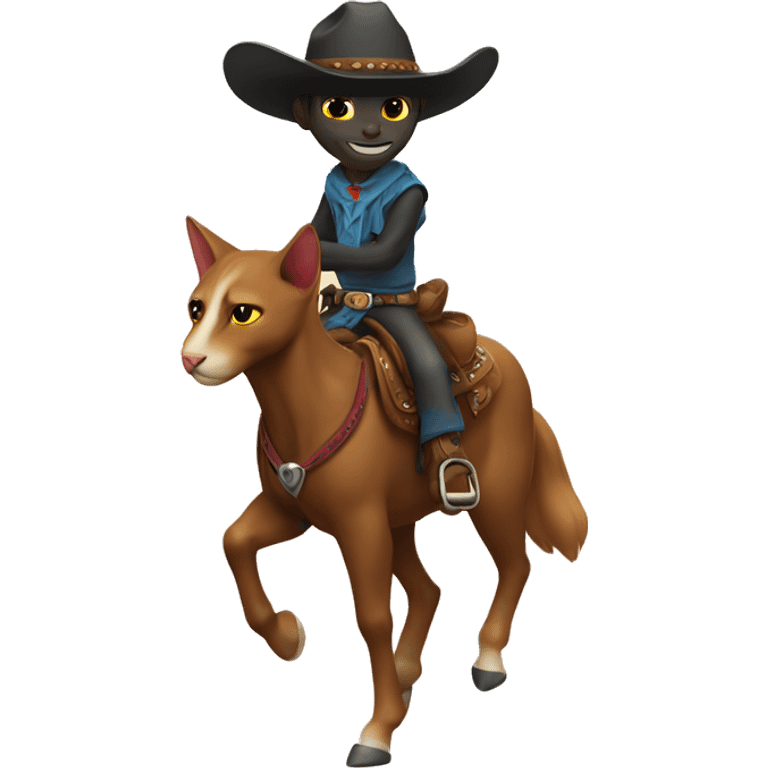 cowboy cat riding a horse emoji