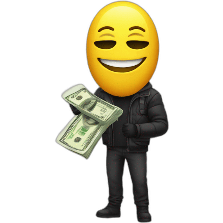 hacker with money emoji