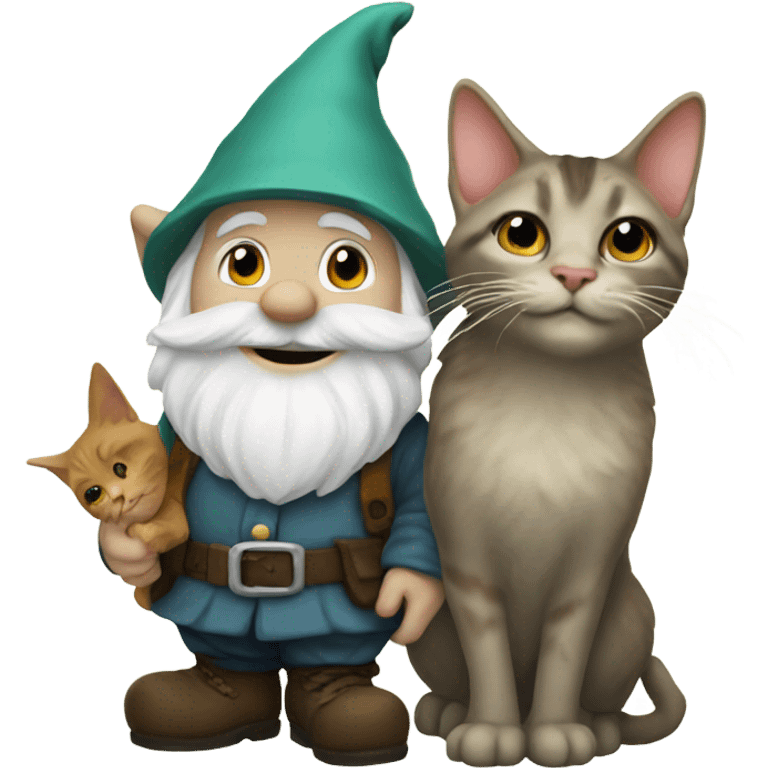 Gnome with cat emoji