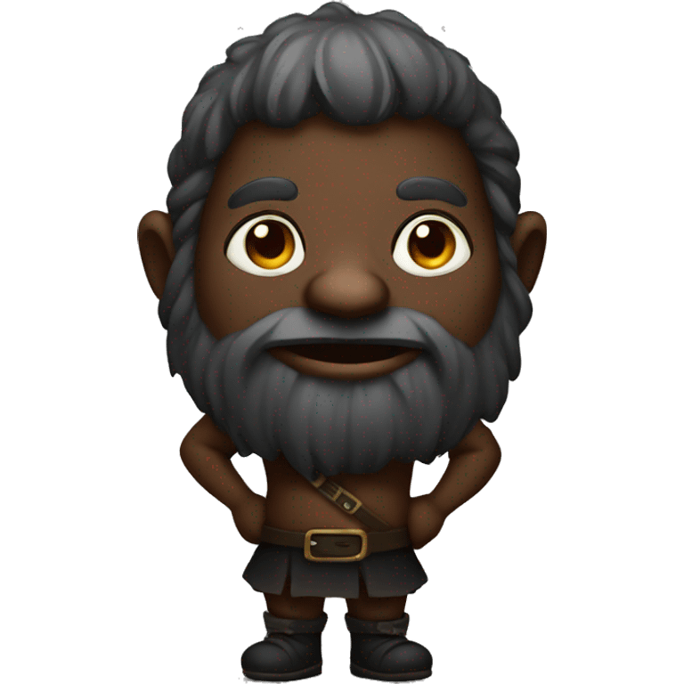 Black dwarf with body emoji