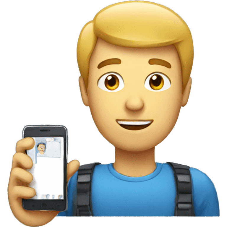 man in a cellphone emoji