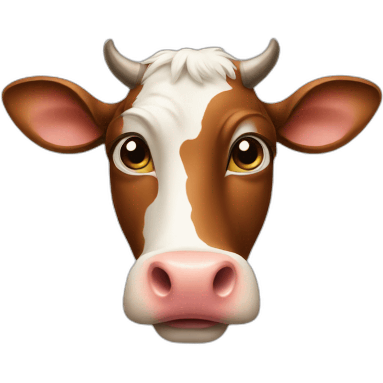 Cow face funny emoji