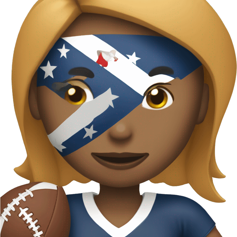 girl with a ball of flag football emoji