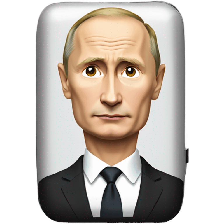 Vladimir Putin in black box emoji